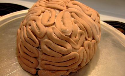 Marshmallow fondant brain cake