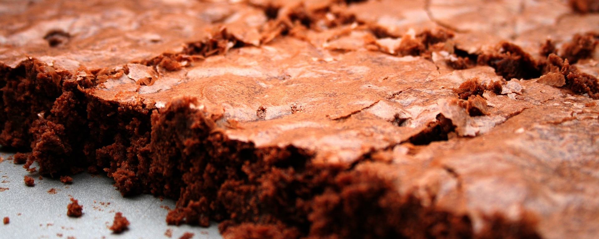 Fudge brownie with shiny top